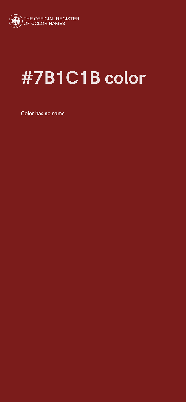 #7B1C1B color image