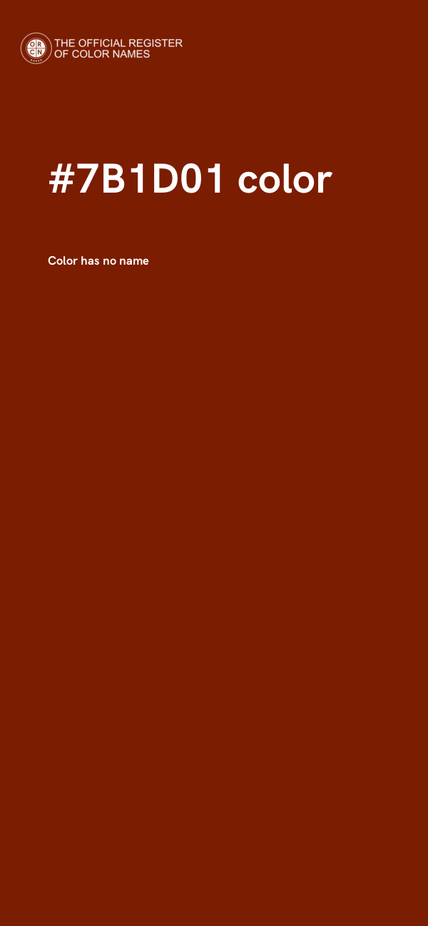 #7B1D01 color image