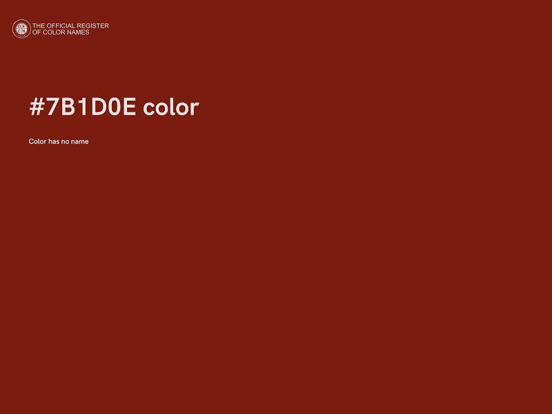 #7B1D0E color image