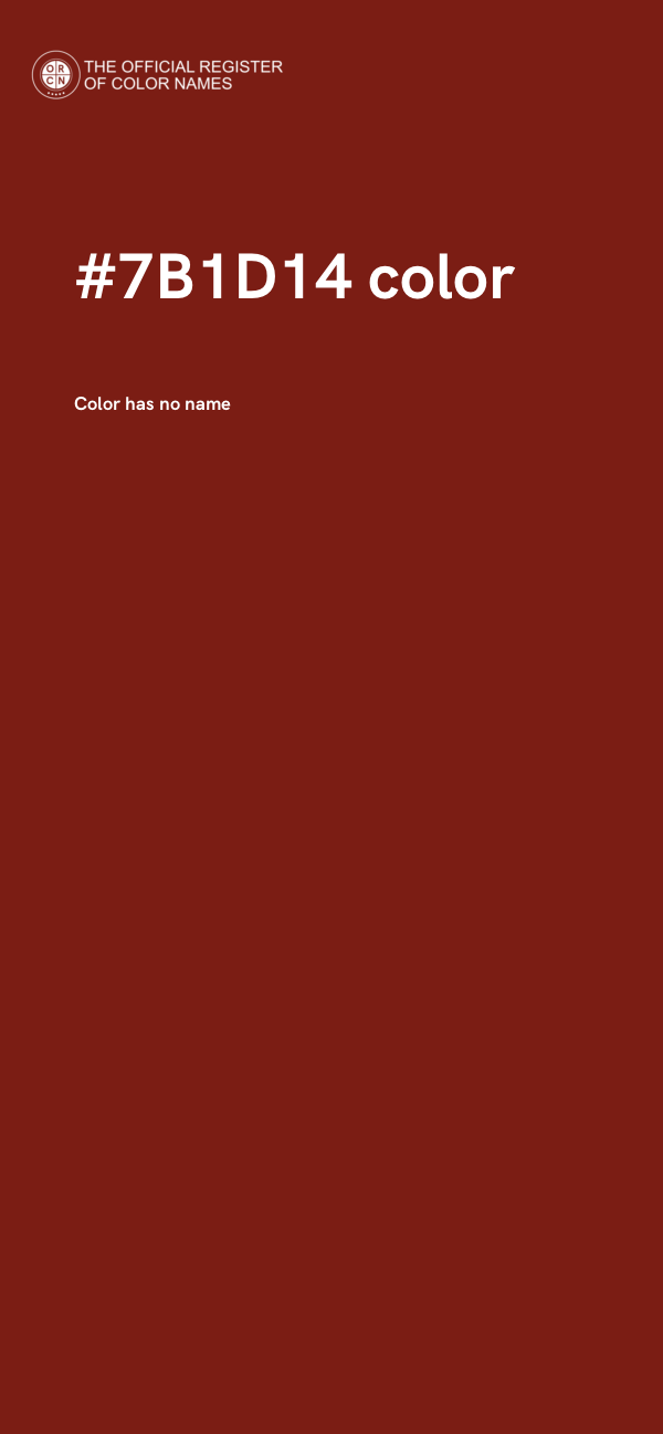 #7B1D14 color image