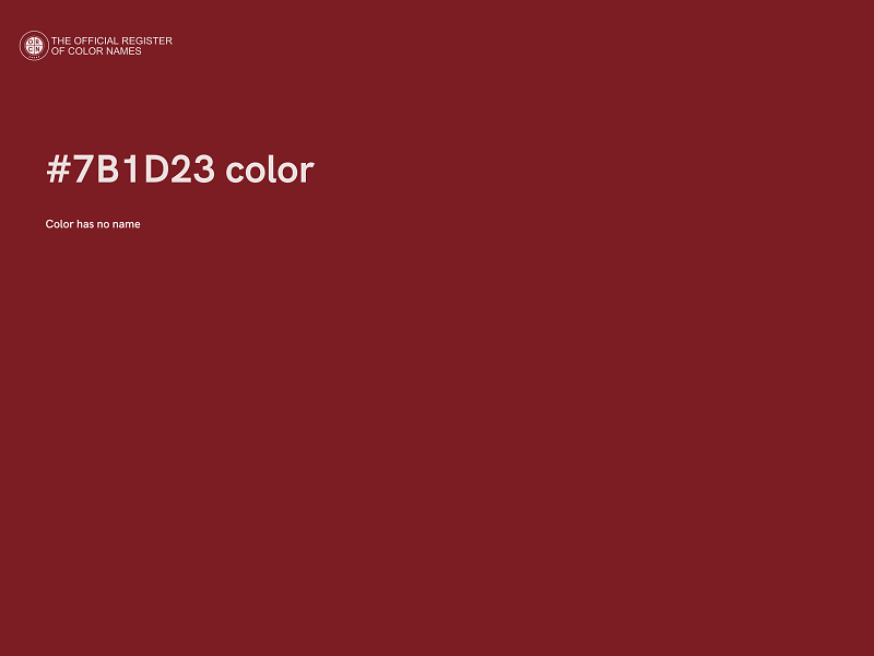 #7B1D23 color image