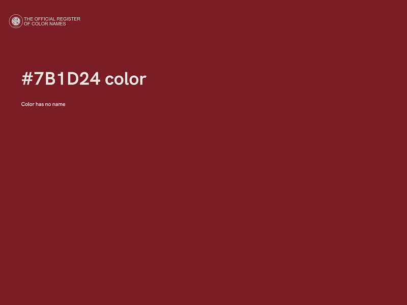 #7B1D24 color image