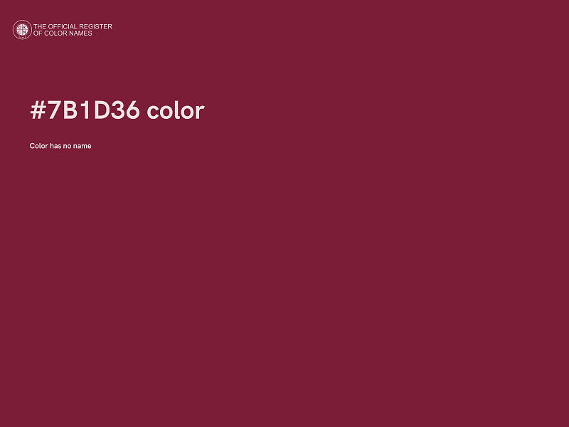 #7B1D36 color image