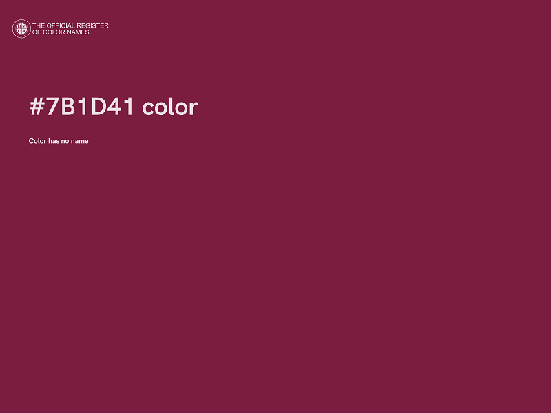 #7B1D41 color image
