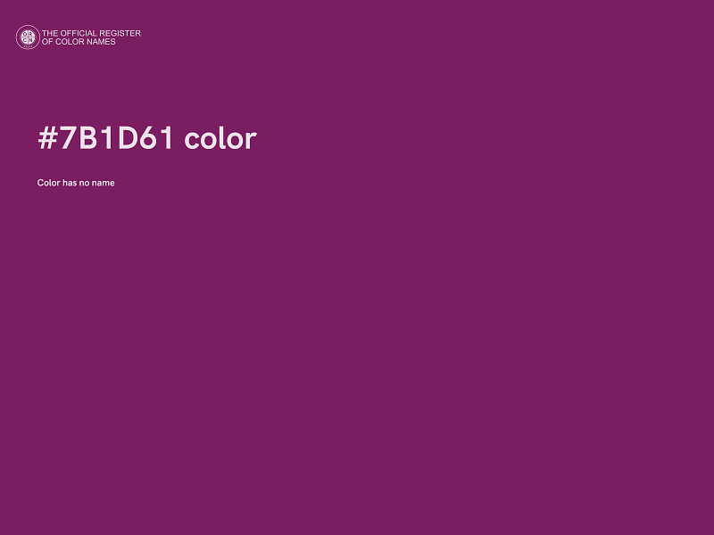 #7B1D61 color image