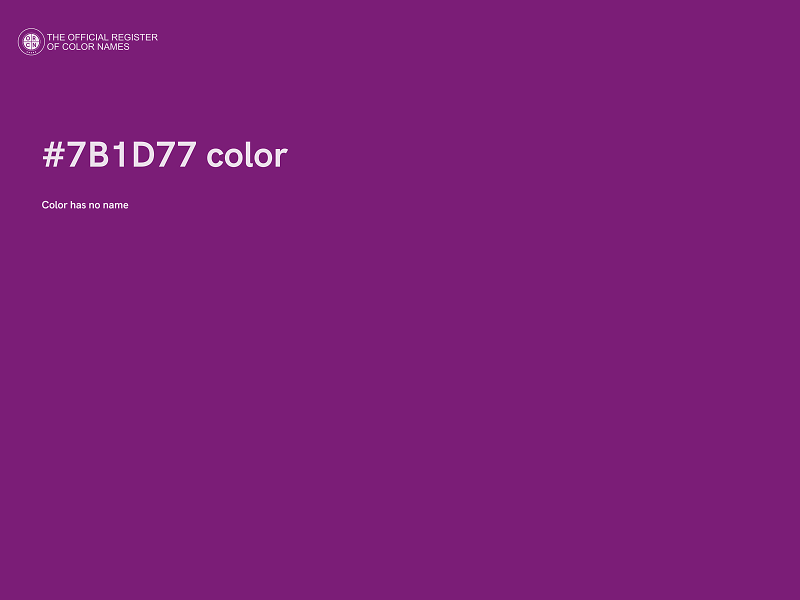 #7B1D77 color image