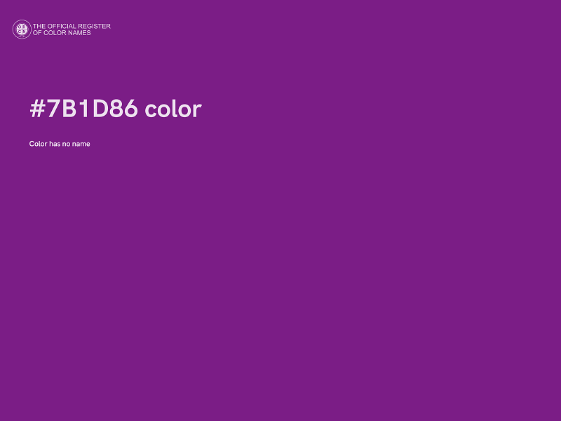 #7B1D86 color image