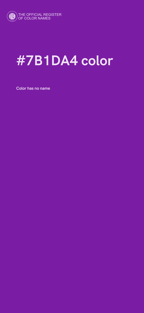 #7B1DA4 color image
