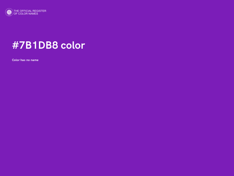#7B1DB8 color image