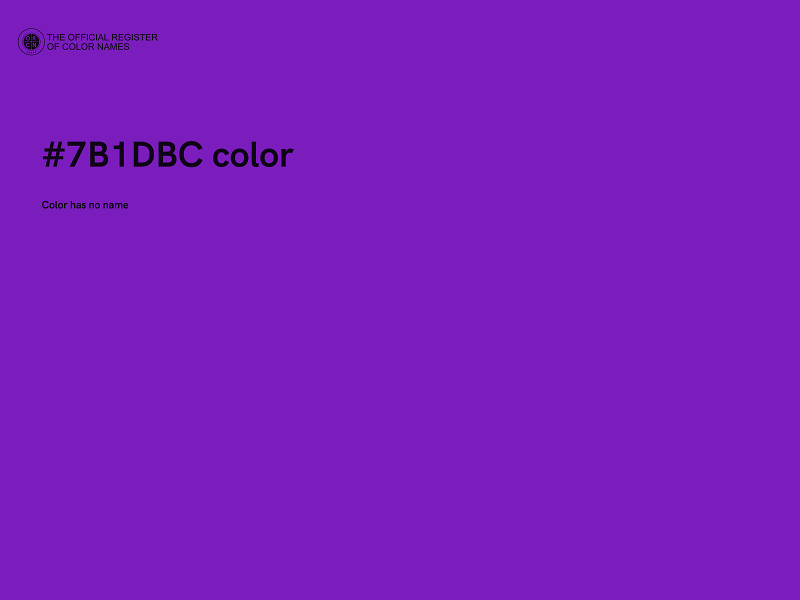 #7B1DBC color image