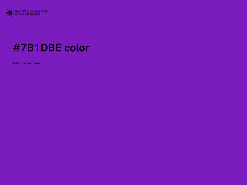 #7B1DBE color image
