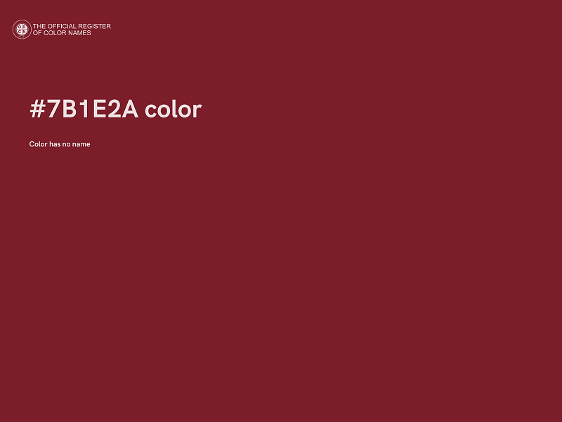 #7B1E2A color image