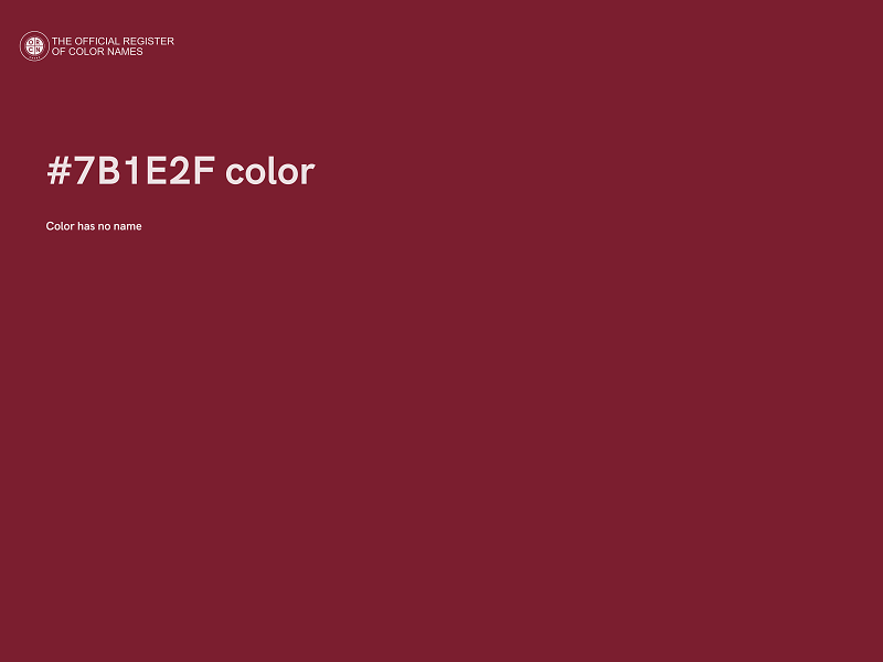 #7B1E2F color image