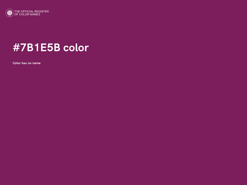 #7B1E5B color image