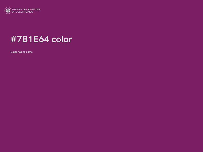 #7B1E64 color image