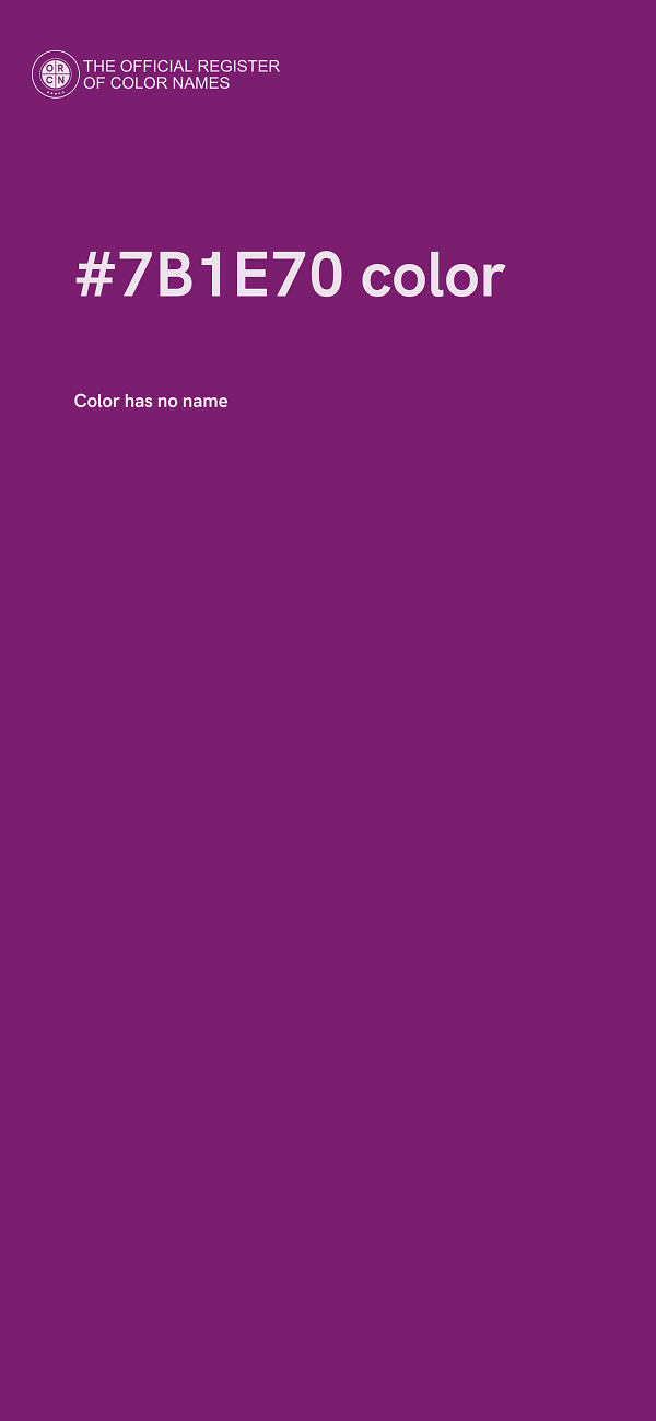 #7B1E70 color image