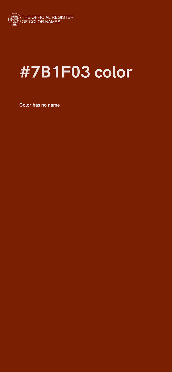 #7B1F03 color image