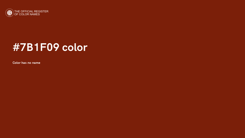 #7B1F09 color image
