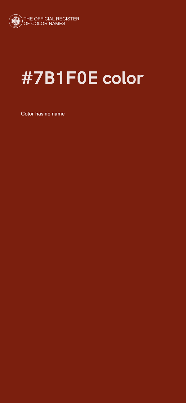 #7B1F0E color image