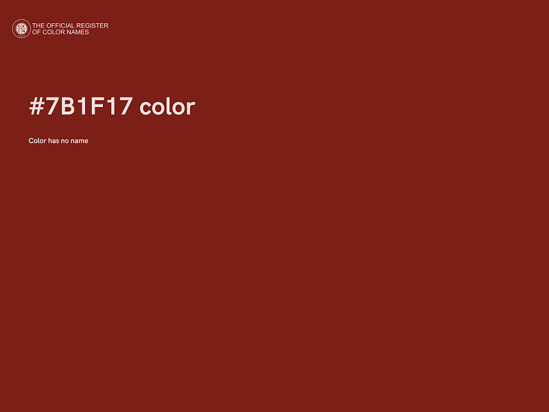 #7B1F17 color image