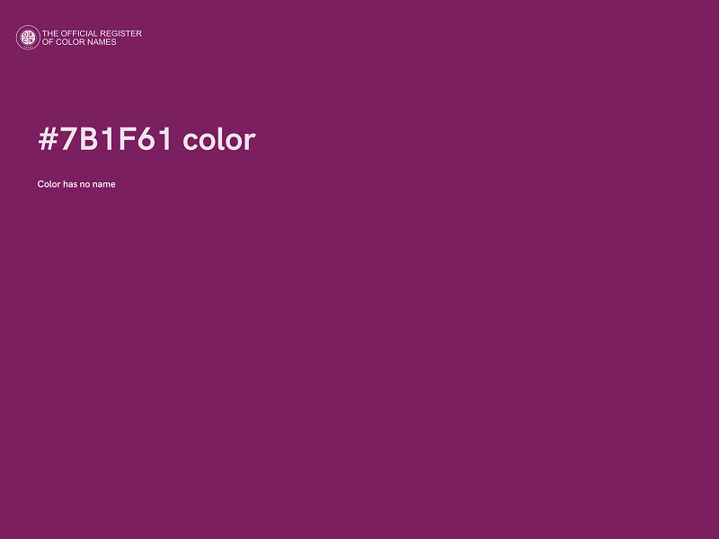 #7B1F61 color image