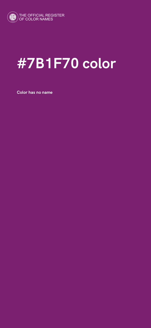 #7B1F70 color image