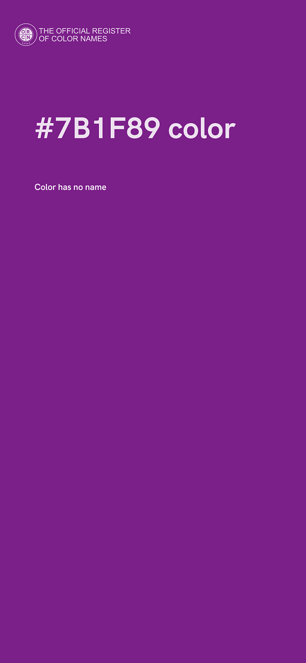 #7B1F89 color image