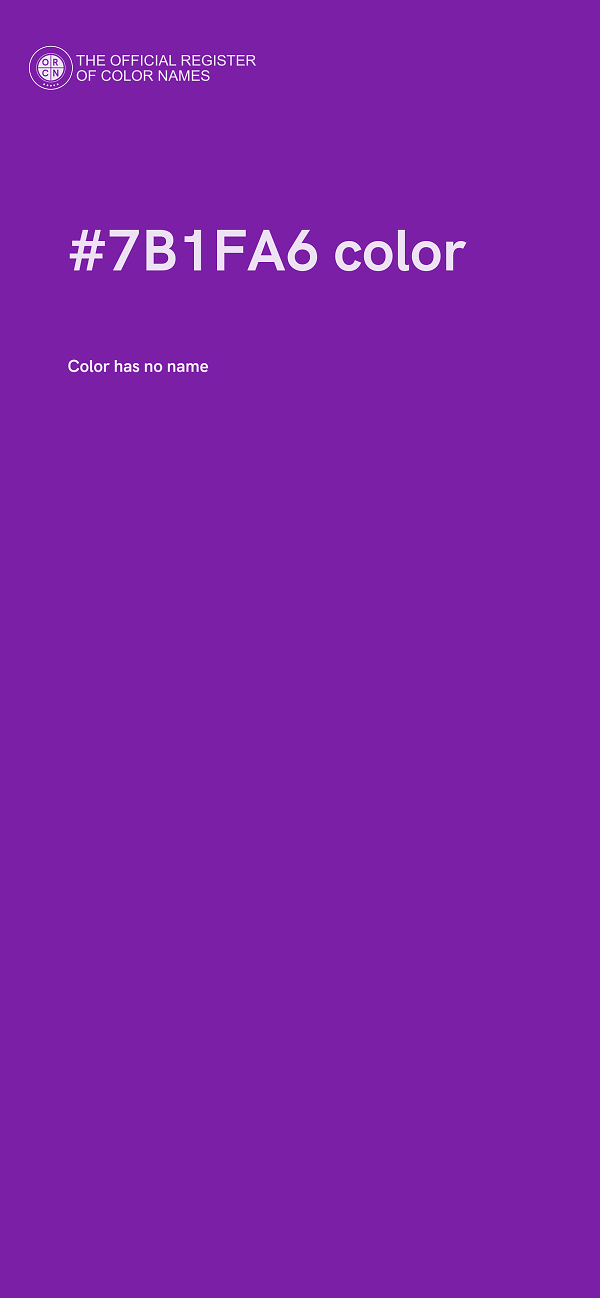 #7B1FA6 color image