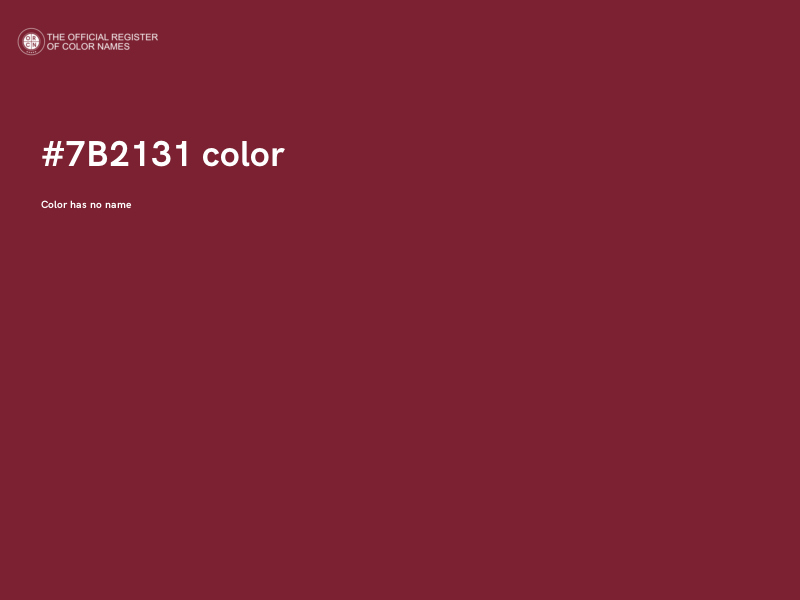 #7B2131 color image
