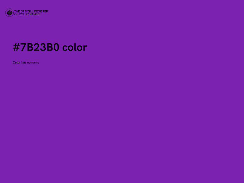 #7B23B0 color image