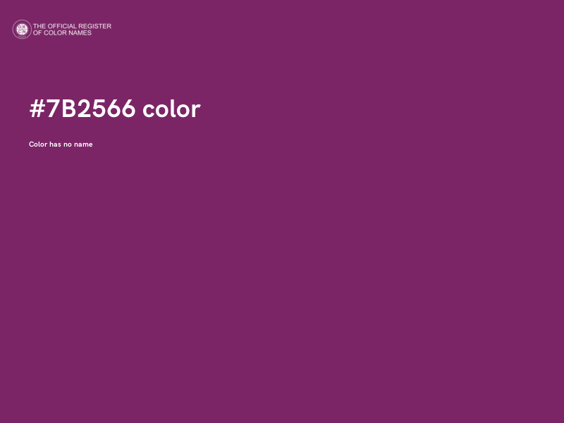 #7B2566 color image