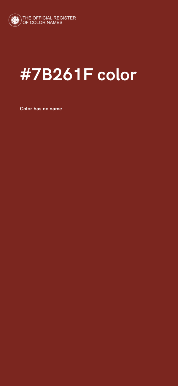 #7B261F color image