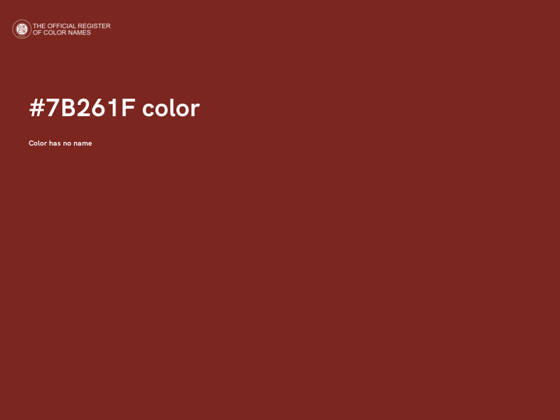 #7B261F color image