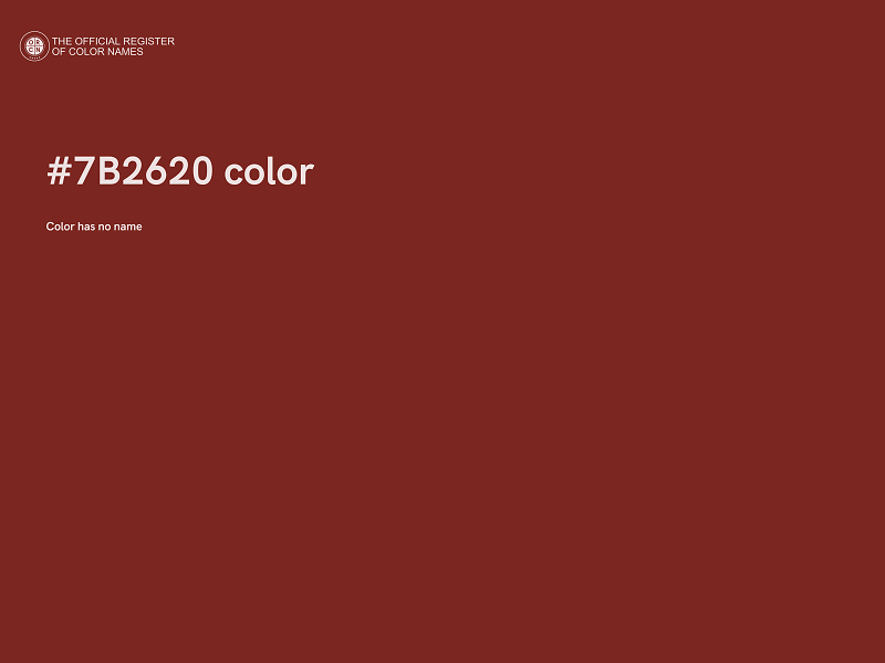 #7B2620 color image