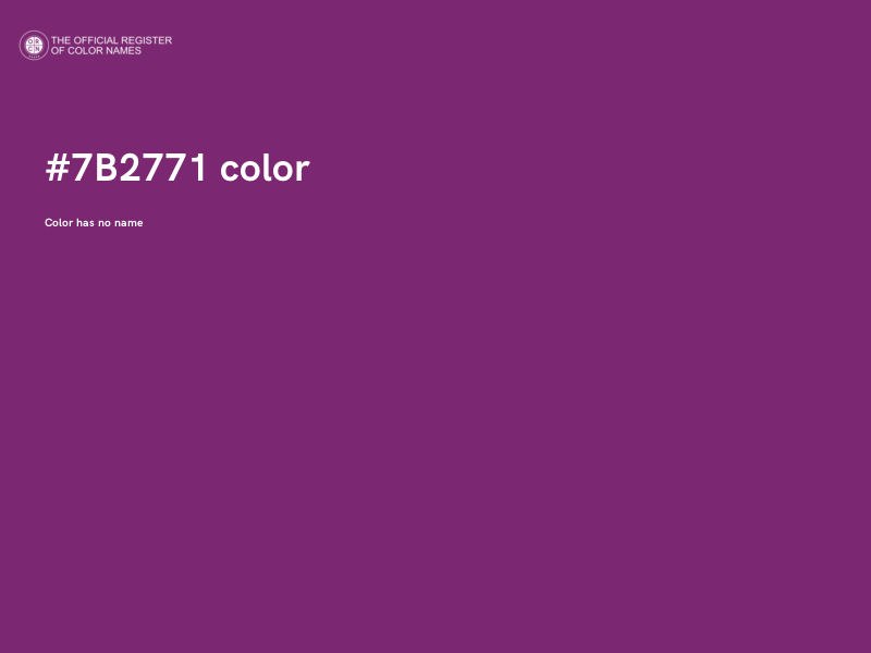 #7B2771 color image