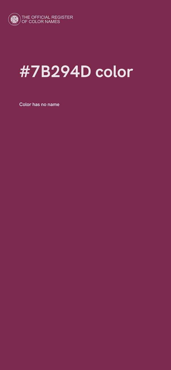 #7B294D color image