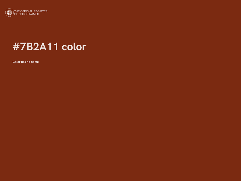 #7B2A11 color image