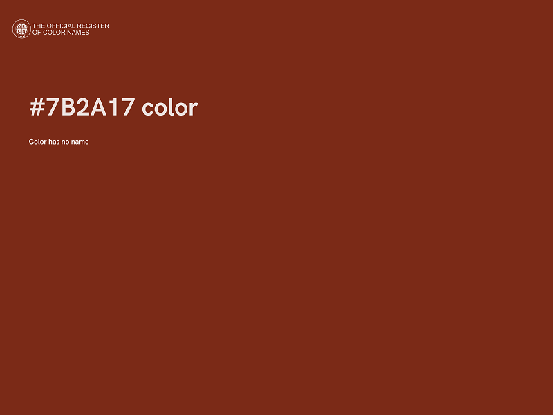 #7B2A17 color image