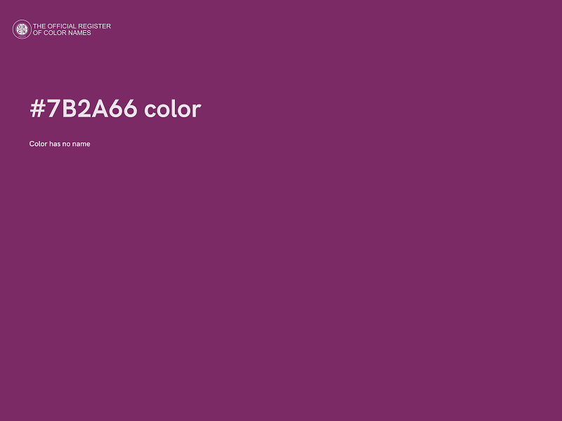 #7B2A66 color image