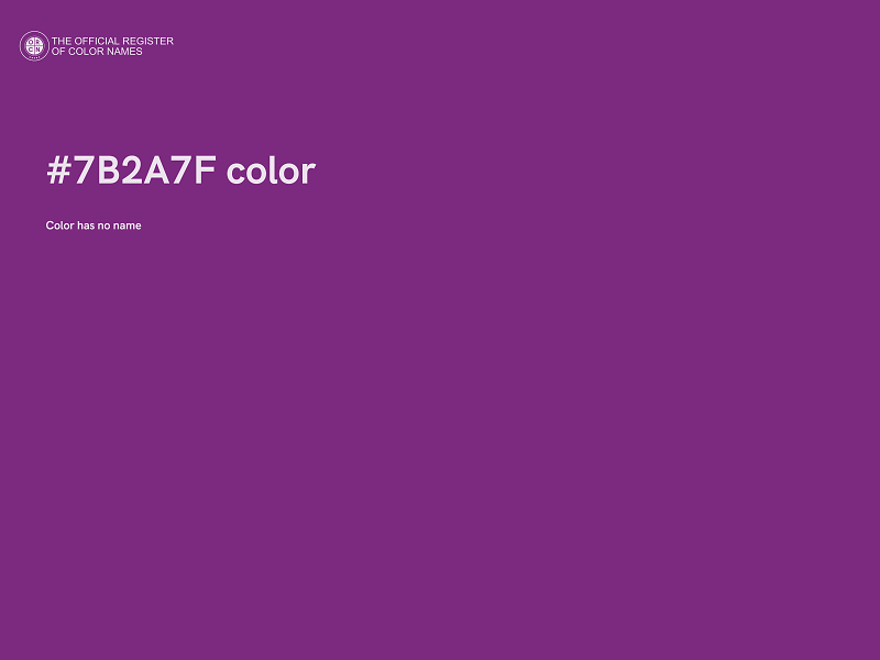 #7B2A7F color image