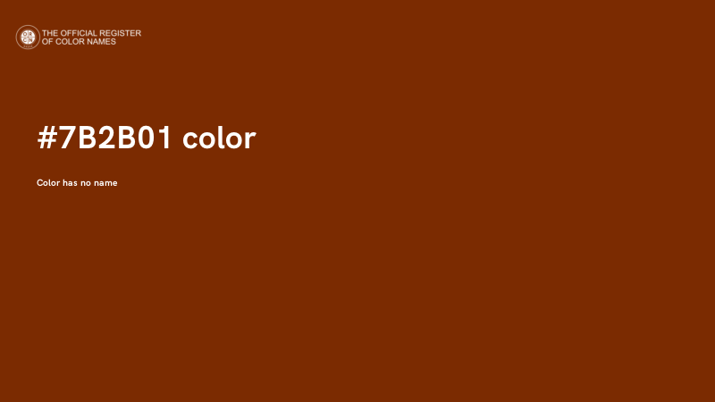 #7B2B01 color image