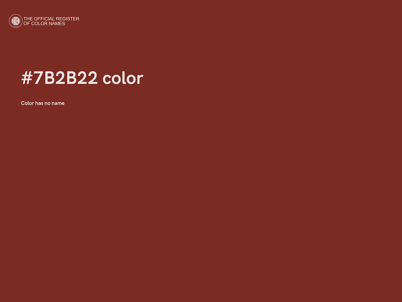 #7B2B22 color image