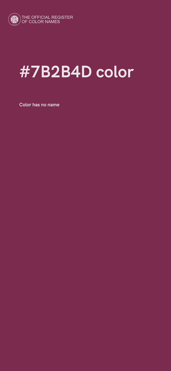 #7B2B4D color image