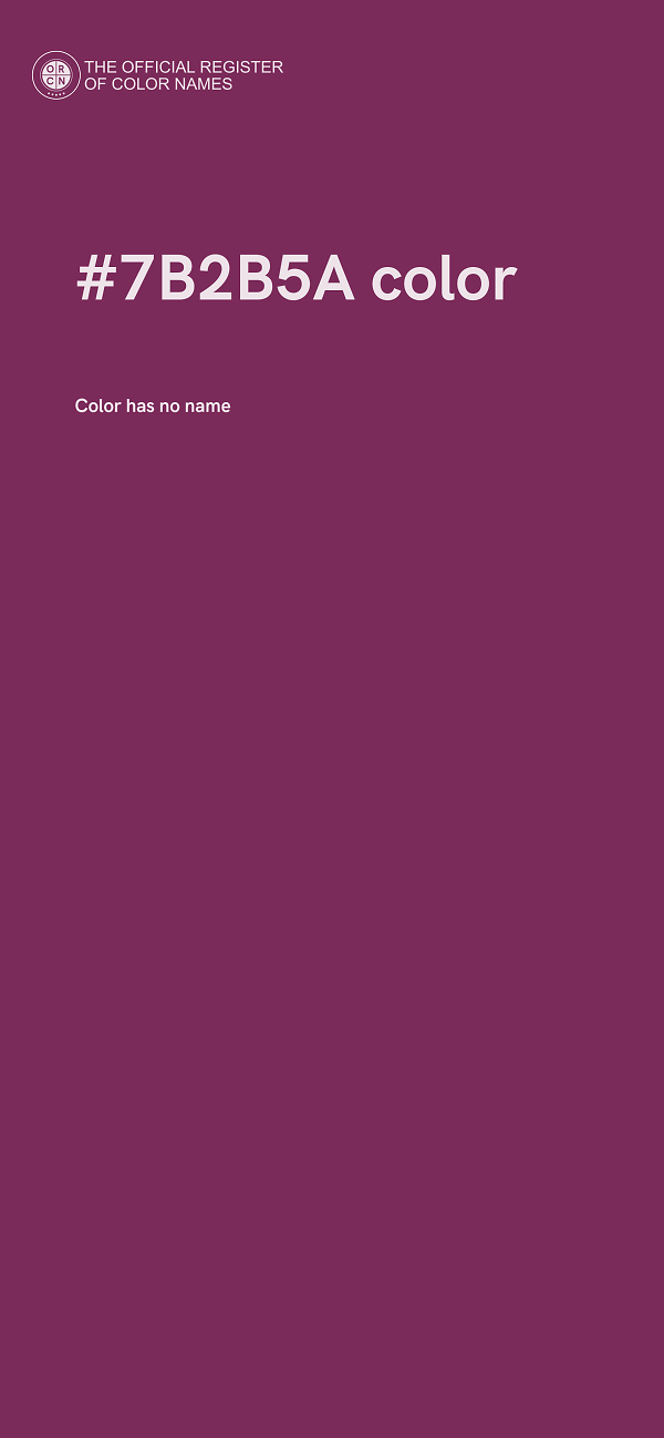#7B2B5A color image