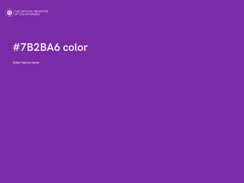 #7B2BA6 color image