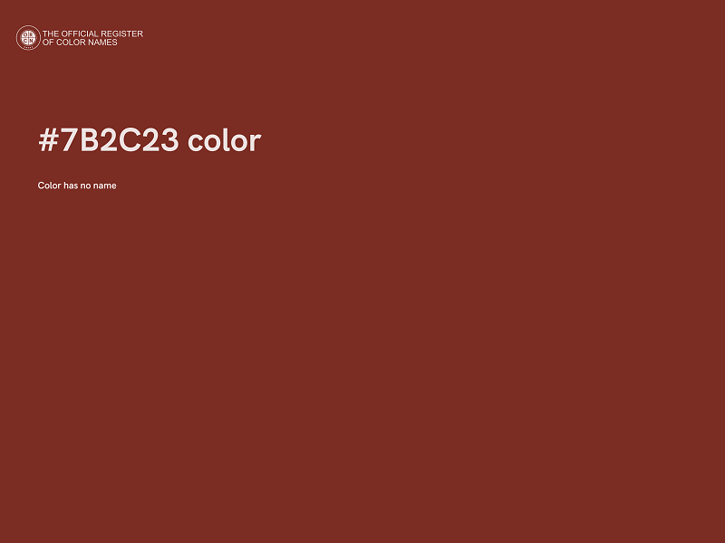 #7B2C23 color image