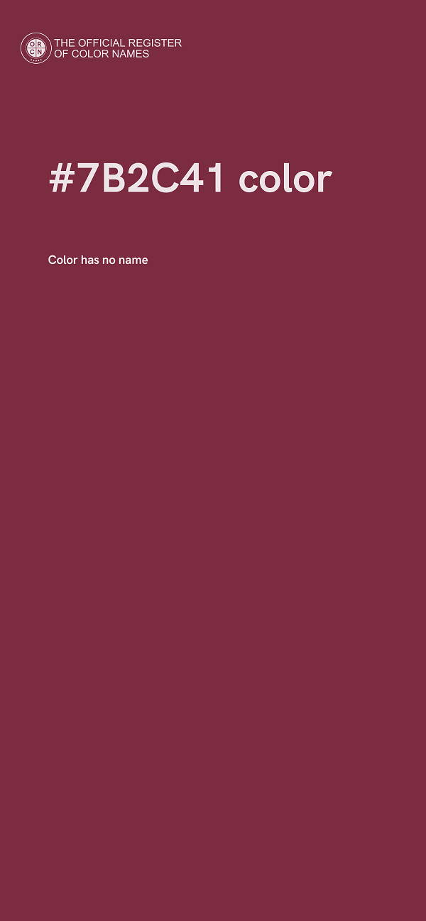 #7B2C41 color image