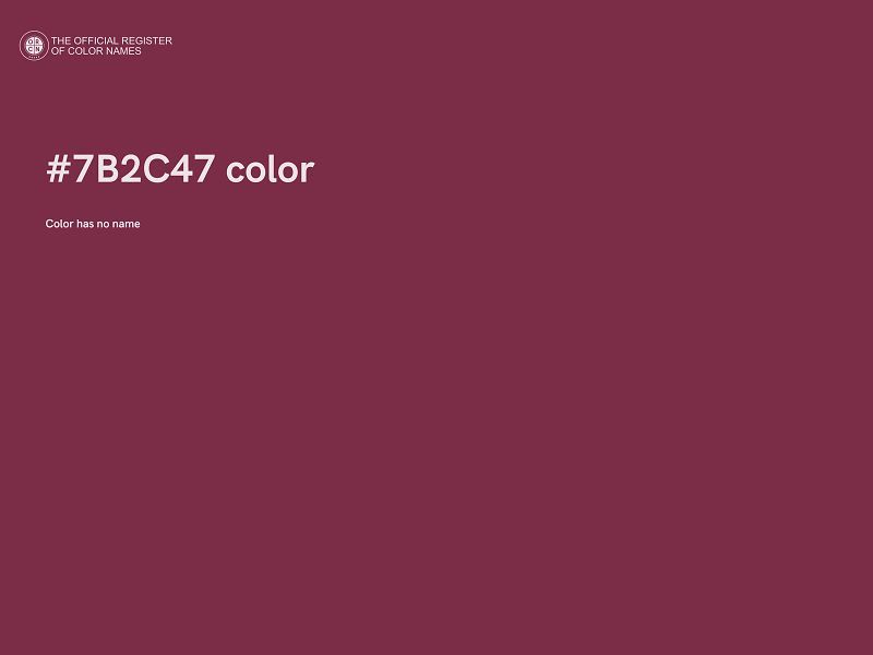 #7B2C47 color image