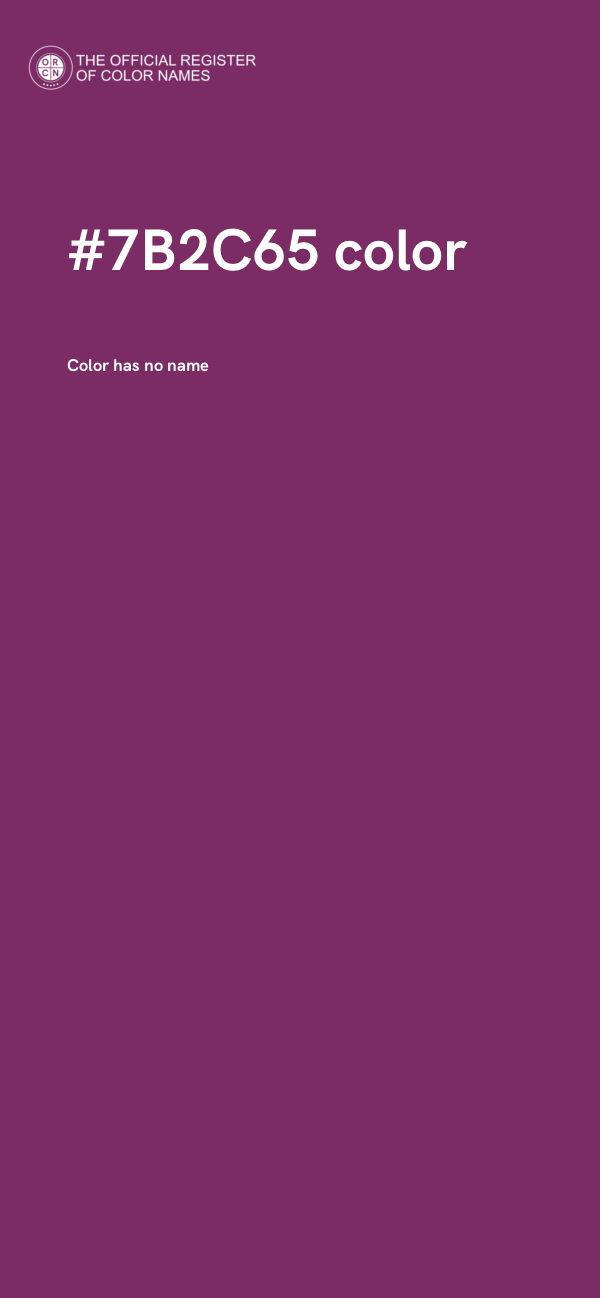 #7B2C65 color image