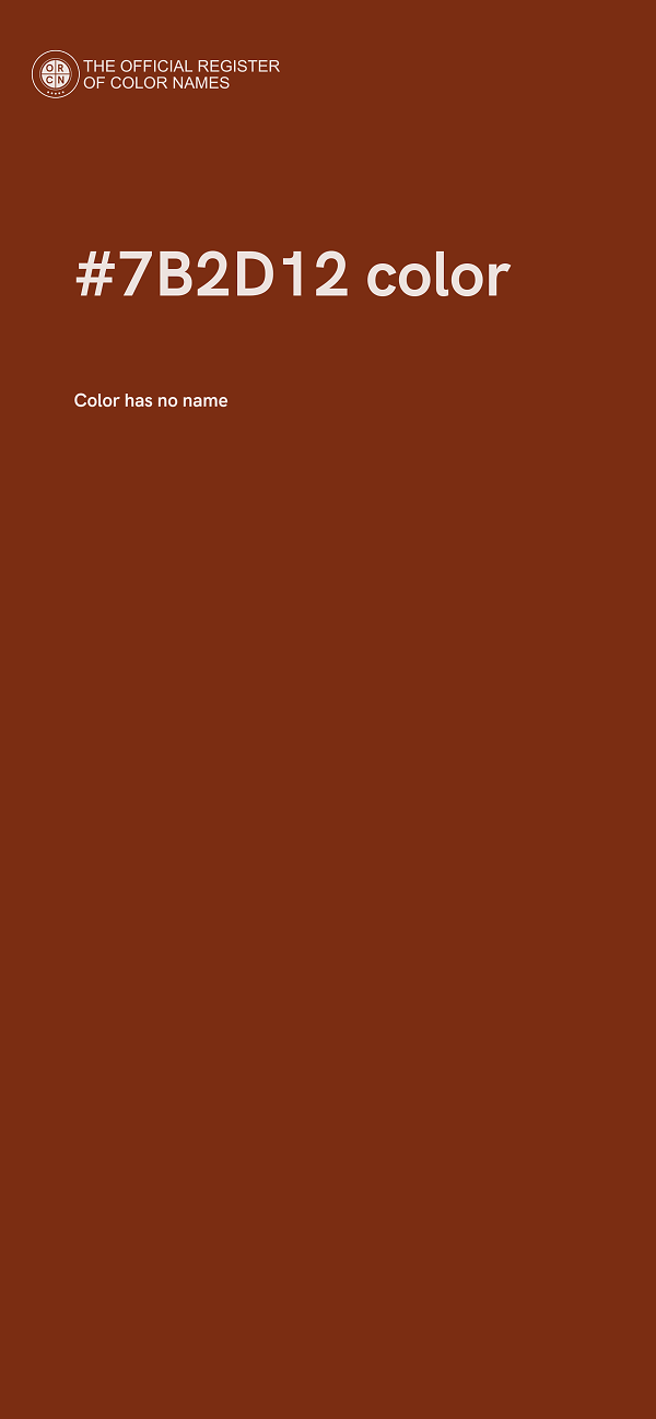 #7B2D12 color image